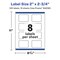 Avery Matte White Removable Rectangle Labels with Sure Feed Technology, Print-to-the-Edge, 2" x 2.75"